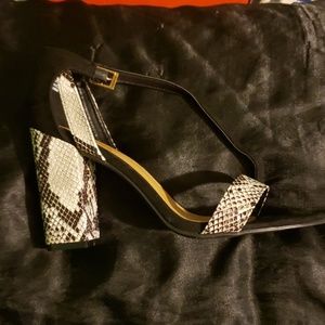 Womens snake skin heels